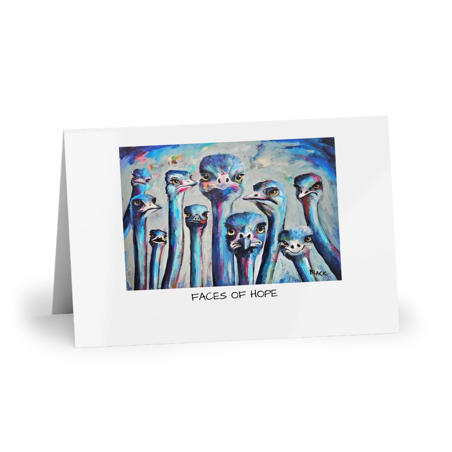 Faces Of Hope - Whimsical Greeting Cards, Playful Art Cards, Unique Stationery, Cute Animal Cards, Quirky Birthday Cards, Fun Cards for Any Occasion